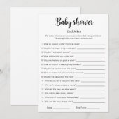 Invitation Baby Shower Dad Jokes Game Printable,  (Devant / Derrière)