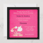 Invitation Baby shower d'adoption fille (Devant)