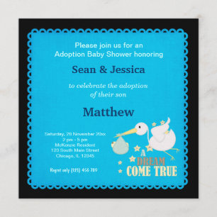 Invitation Baby shower d'adoption Garçon