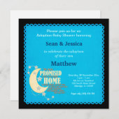 Invitation Baby shower d'adoption Garçon (Devant / Derrière)