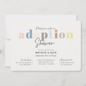 Invitation Baby shower d'adoption moderne simple et neutre en (Devant)