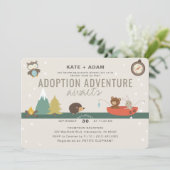 Invitation Baby shower d'adoption Neutre dans le bois d'avent (Debout devant)