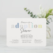 Invitation Baby shower d'adoption simple et moderne (Debout devant)