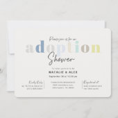 Invitation Baby shower d'adoption simple et moderne (Devant)