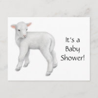 Invitation Baby shower d'agneau