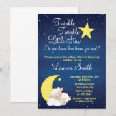 Invitation Baby shower d'agneau Twinkle Little Sta (Devant / Derrière)