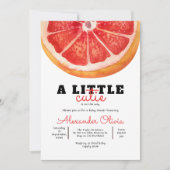 Invitation Baby shower d'agrumes d'aquarelle de pamplemousse  (Devant)