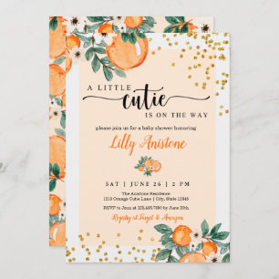 Invitation Baby shower d'agrumes de Little Cutie Clementine O