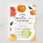 Invitation Baby shower d'agrumes Mélange de citron vert orang (Devant)