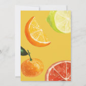 Invitation Baby shower d'agrumes Mélange de citron vert orang (Dos)