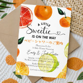 Invitation Baby shower d'agrumes Mélange de citron vert orang