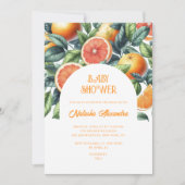 Invitation Baby shower d'agrumes moderne couleur genre neutre (Devant)