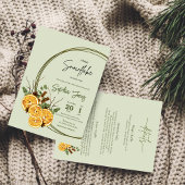 Invitation Baby shower d'agrumes séchés à l'orange d'hiver