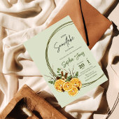 Invitation Baby shower d'agrumes séchés à l'orange d'hiver