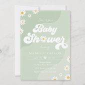 Invitation Baby shower Daisy Boho Hippy Vibes Baby shower (Devant)