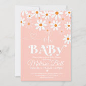 Invitation Baby shower Daisy Boho Retro Daisy Hipp (Devant)
