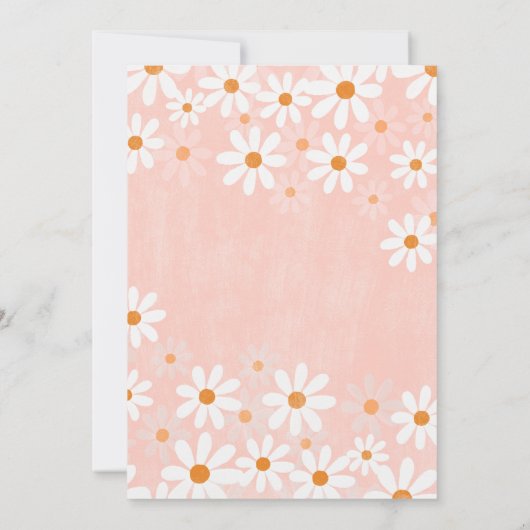 Invitation Baby shower Daisy Boho Retro Daisy Hipp (Dos)