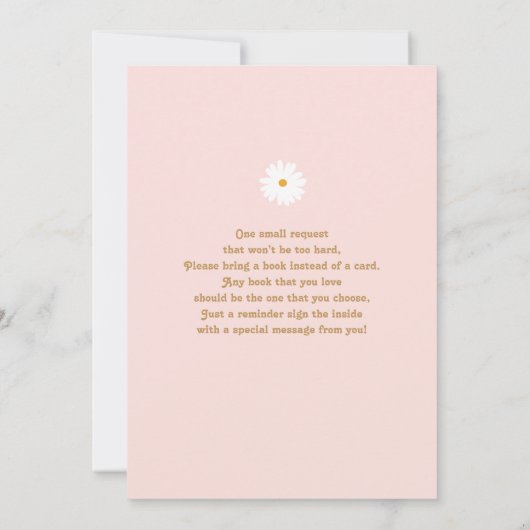 Invitation Baby shower Daisy Retro (Dos)