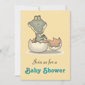 Invitation Baby shower d'alligator bébé mignon (Devant)
