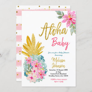Invitation baby shower d'Aloha