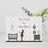 Invitation Baby shower Damas : Garçon :Invitation (Debout devant)