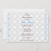 Invitation Baby shower Damas : Garçon :Invitation (Dos)