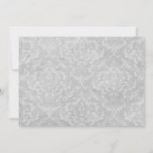 Invitation Baby shower Damas rose et gris élégant (Dos)