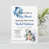 Invitation Baby shower d'amis aquatiques (Debout devant)