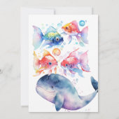 Invitation Baby shower d'amis aquatiques (Dos)