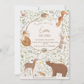 Invitation Baby shower d'amis de la forêt (Devant)
