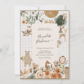 Invitation Baby shower d'amis de la forêt (Devant)