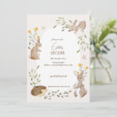 Invitation Baby shower d'amis de la forêt (Debout devant)