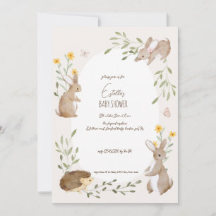 Invitation Baby shower d'amis de la forêt