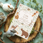 Invitation Baby shower d'amis de la forêt