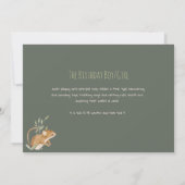 Invitation Baby shower d'amis de la forêt (Dos)