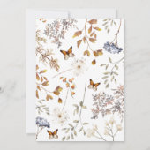 Invitation Baby shower d'amour, Feuillage d'automne, Bleu (Dos)