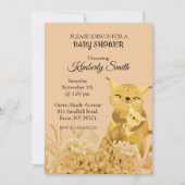 Invitation Baby shower d'amour pour maman chat (Devant)