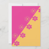 Invitation Baby shower d'amusement Floral Rose (Dos)