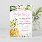 Invitation Baby shower d'ananas (Debout devant)