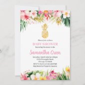 Invitation Baby shower d'ananas (Devant)