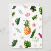 Invitation Baby shower d'ananas (Dos)