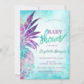 Invitation Baby shower d'ananas adorable (Devant)