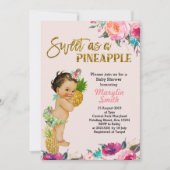 Invitation Baby shower d'ananas Tropical (Devant)