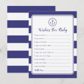 Invitation Baby shower d'Ancres nautiques pour bébé (Devant / Derrière)