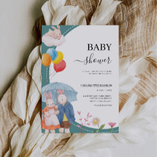 Invitation Baby shower d'animaux adorables
