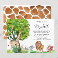 Baby shower d'animaux africains par courrier