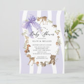 Invitation Baby shower d'animaux boisés modernes (Debout devant)