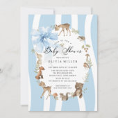 Invitation Baby shower d'animaux boisés modernes (Devant)