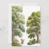 Invitation Baby shower d'animaux de bois mignons (Dos)