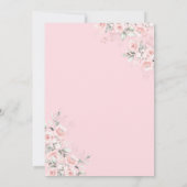 Invitation Baby shower d'animaux de bois rose petit Citrouill (Dos)